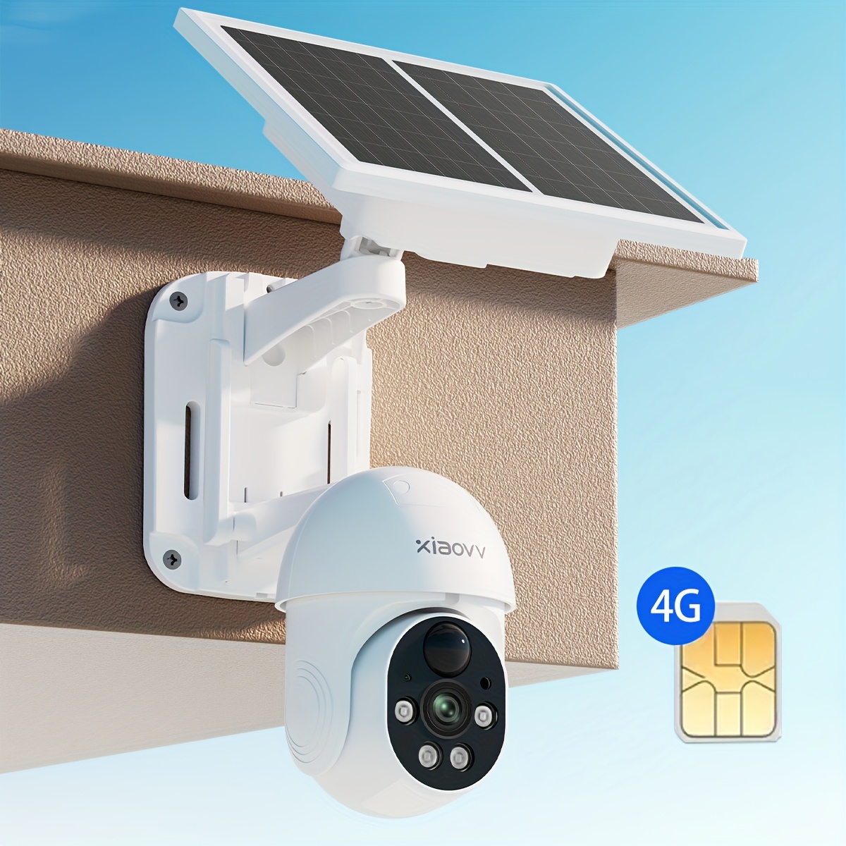 Telecamera di sicurezza cellulare solare 4G LTE UE con SIM Card…
