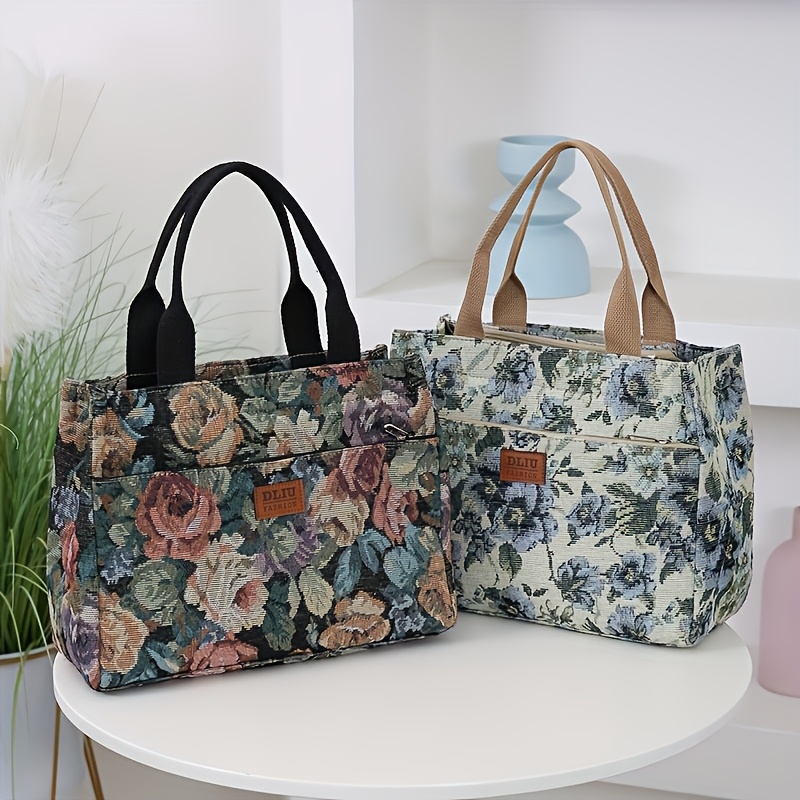 1 borsa trendy, tote bag alla moda in tessuto jacquard spesso…