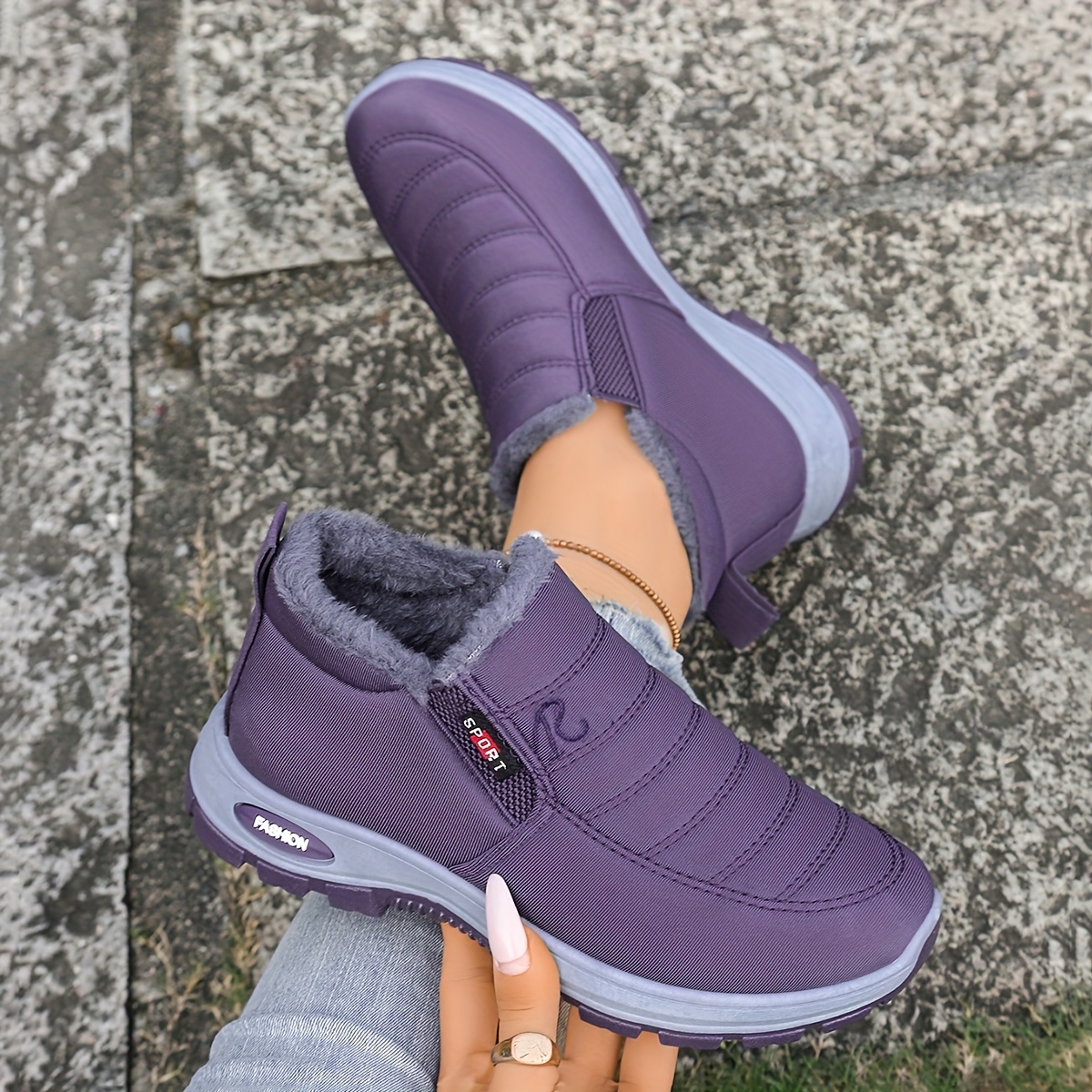 Stivali corti caldi da donna alla moda, scarpe da trekking e da…