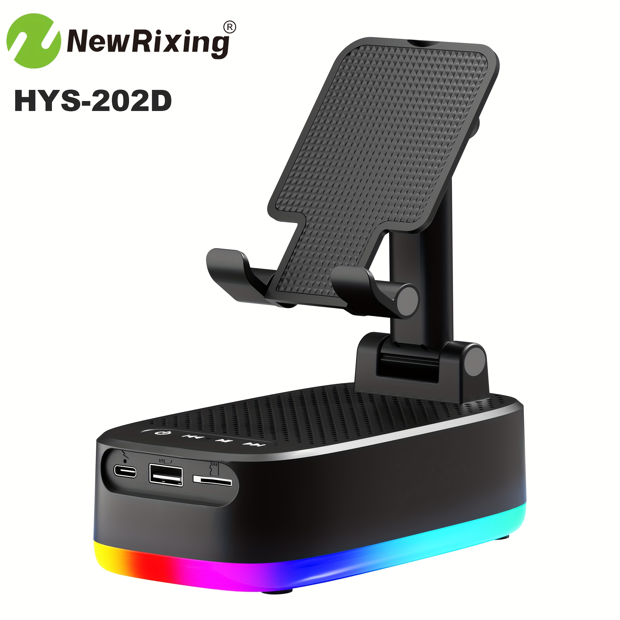 Newrixing Altoparlante Wireless Portatile 6W con Supporto per…