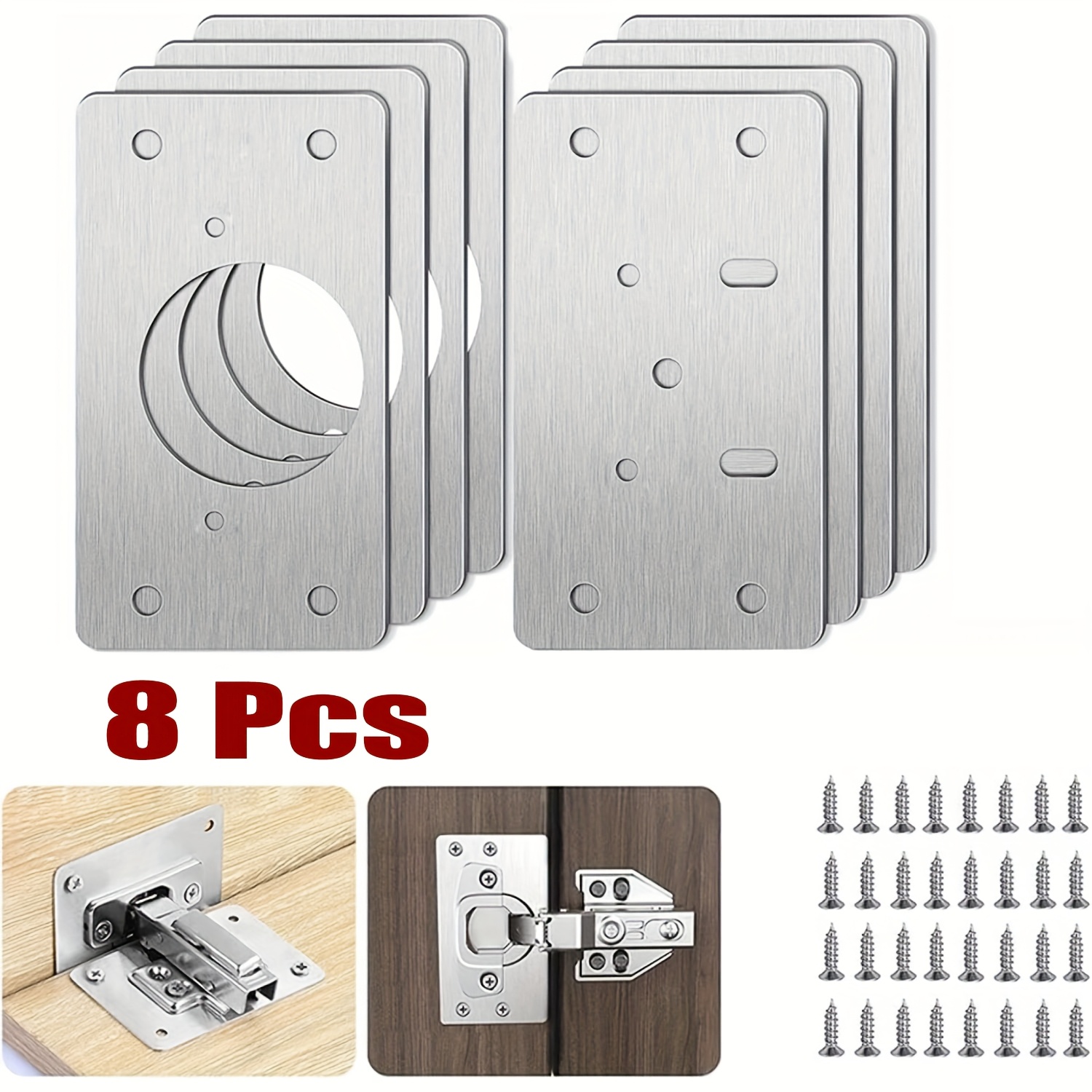 8 pezzi/16 pezzi Cerniere Piastre di riparazione per cerniere…