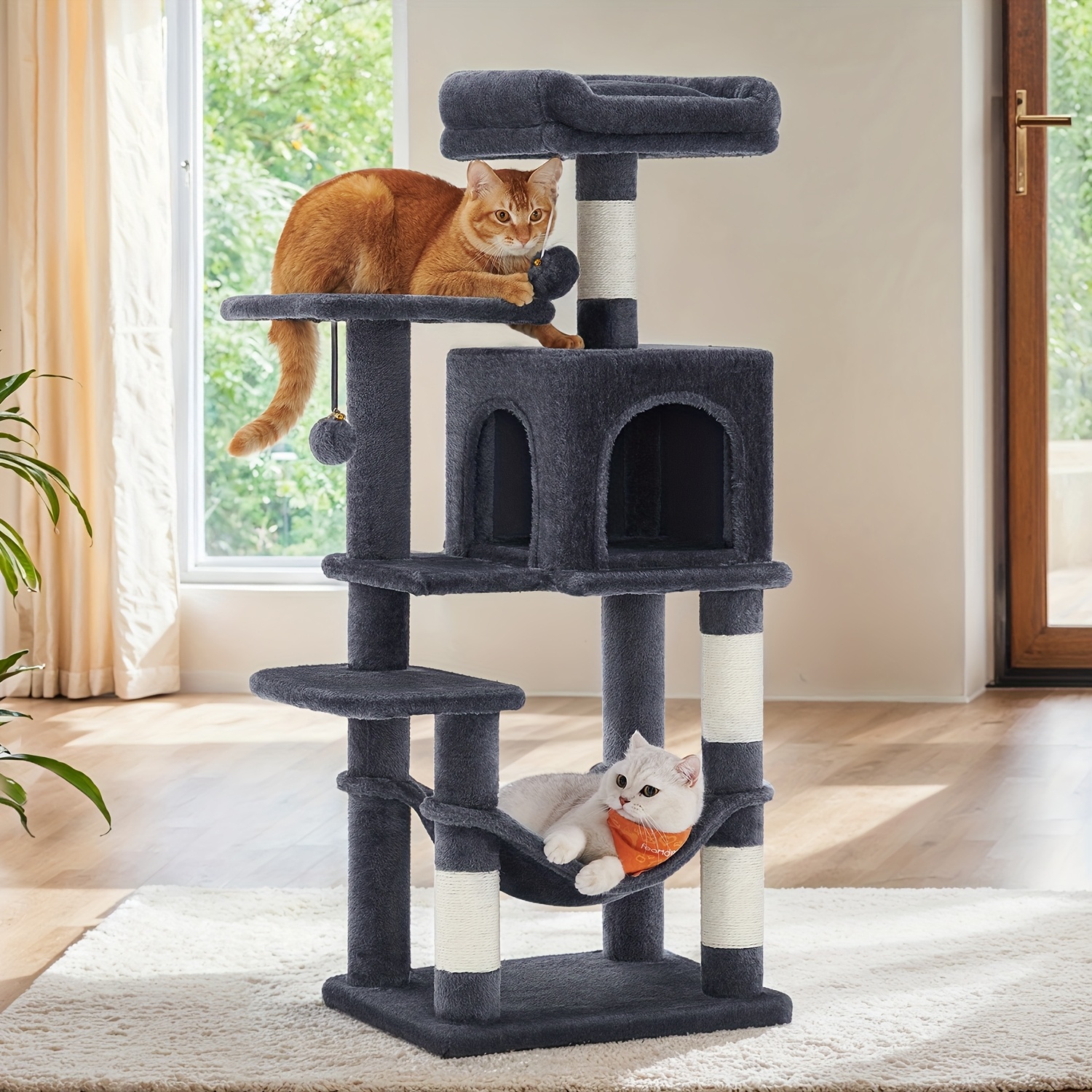 Albero per gatti multilivello, torre condominio per gatti con 4…