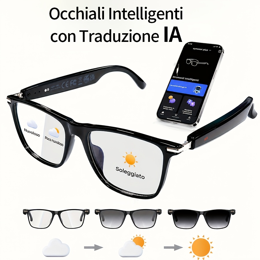 Occhiali Intelligenti AI, Occhiali Intelligenti con Supporto…