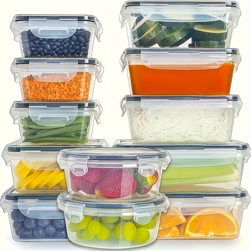 Set da 8 pezzi (4 contenitori e 4 coperchi) Scatole trasparenti…