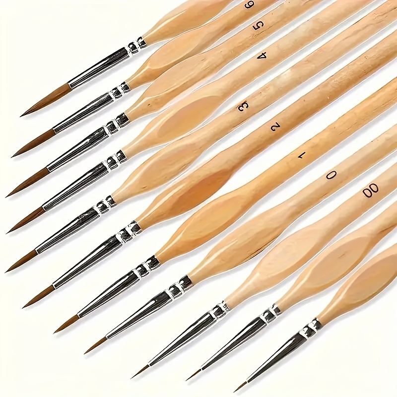 Set di Pennelli per Dettagli | 11 Pezzi | Pennelli a Punta Fine…