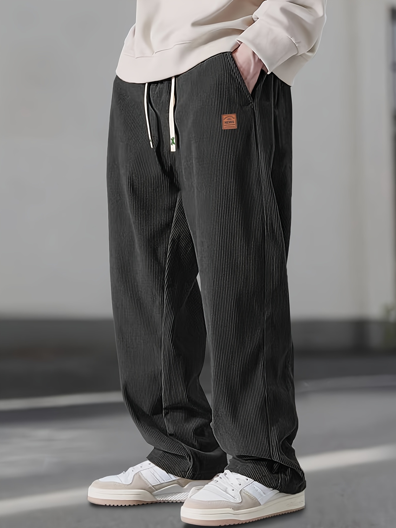 Pantaloni di velluto a coste da uomo alla moda, vestibilità…