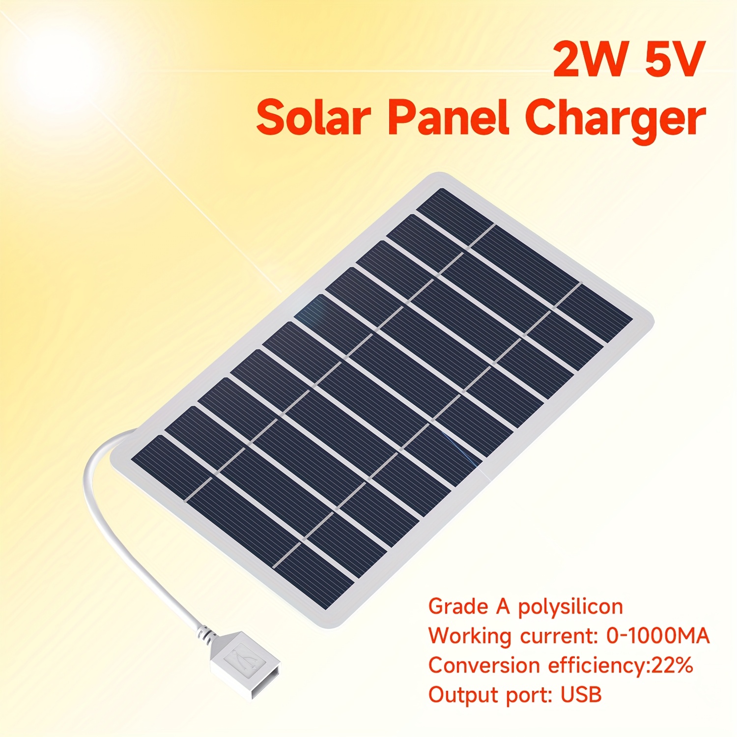 1 pz Caricabatterie Solare 5V 2W con Stabilizzatore di Carica…