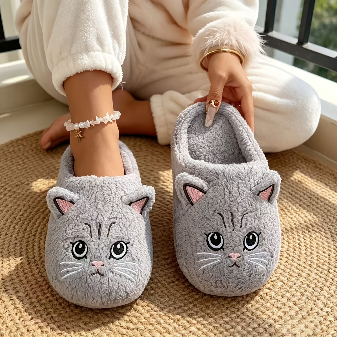 Nuove Pantofole da Interno alla Moda a Tema Gatto, Stile, Comode…