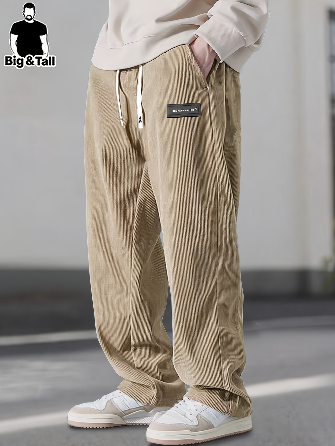 Pantaloni da uomo taglie forti in velluto a coste per…
