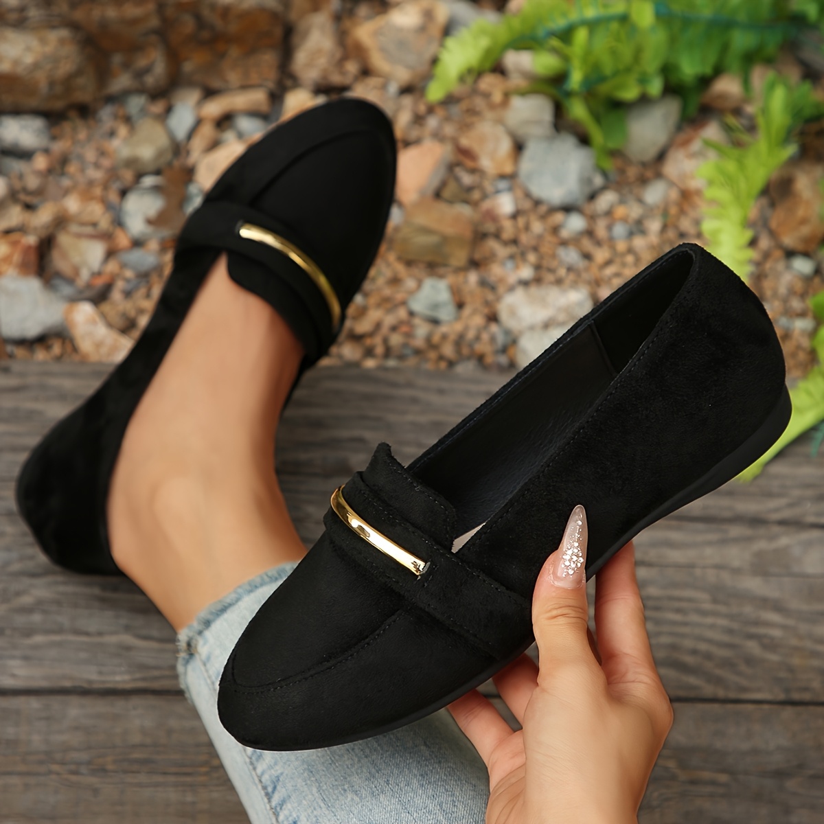 Ballerine da donna, nere alla moda, temperamento versatile, a…