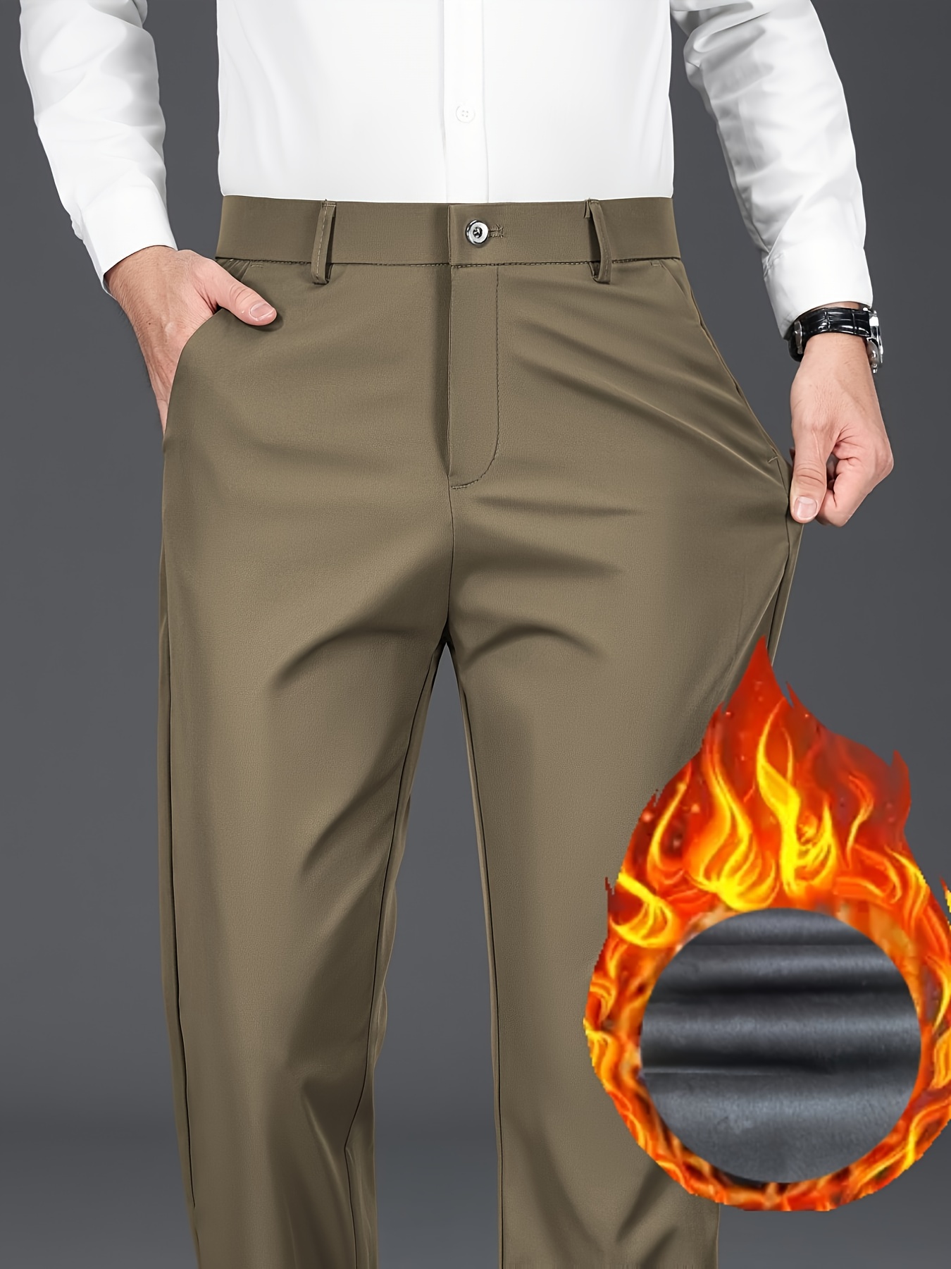 Pantaloni invernali caldi e spessi da uomo per lavoro, casual…