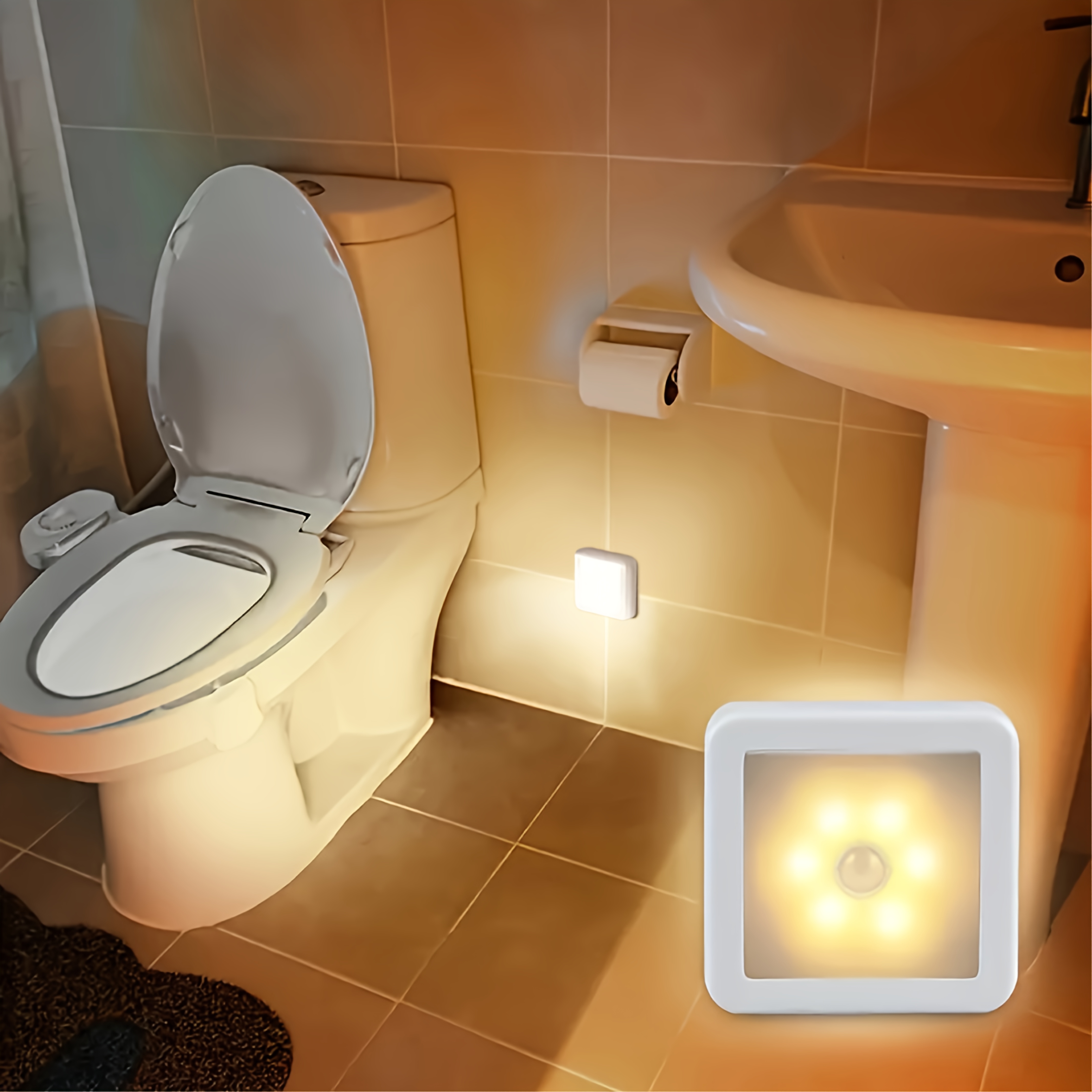 1 pz Lucietta notturna LED con sensore di movimento per bagno…