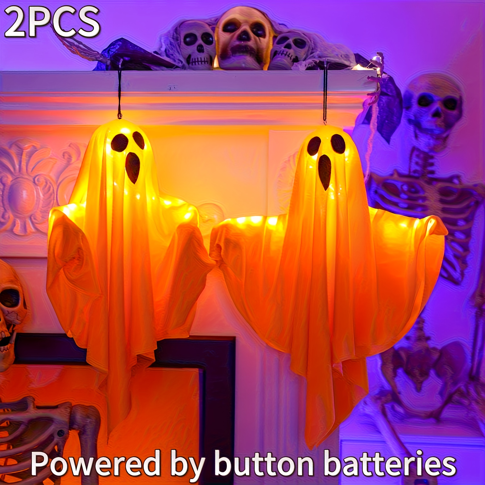 Un pacco di luci LED a forma di fantasma per Halloween…