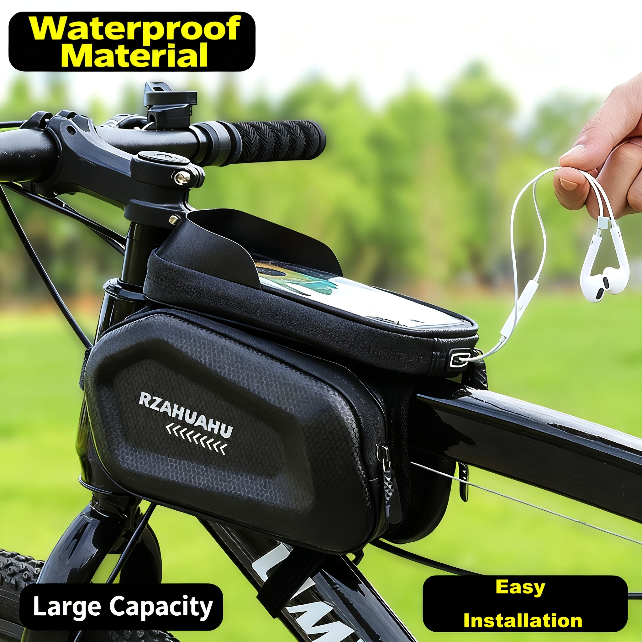 1 pz Borsa da bici nera ad alta visibilità - Installazione…