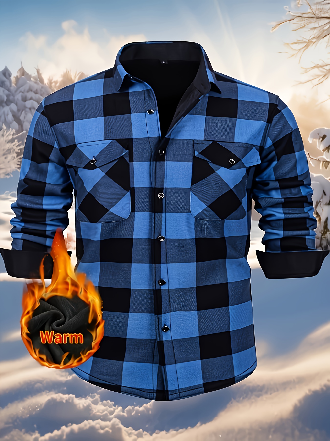 Camicia a quadri in pile spessa invernale 2025, giacca calda in…