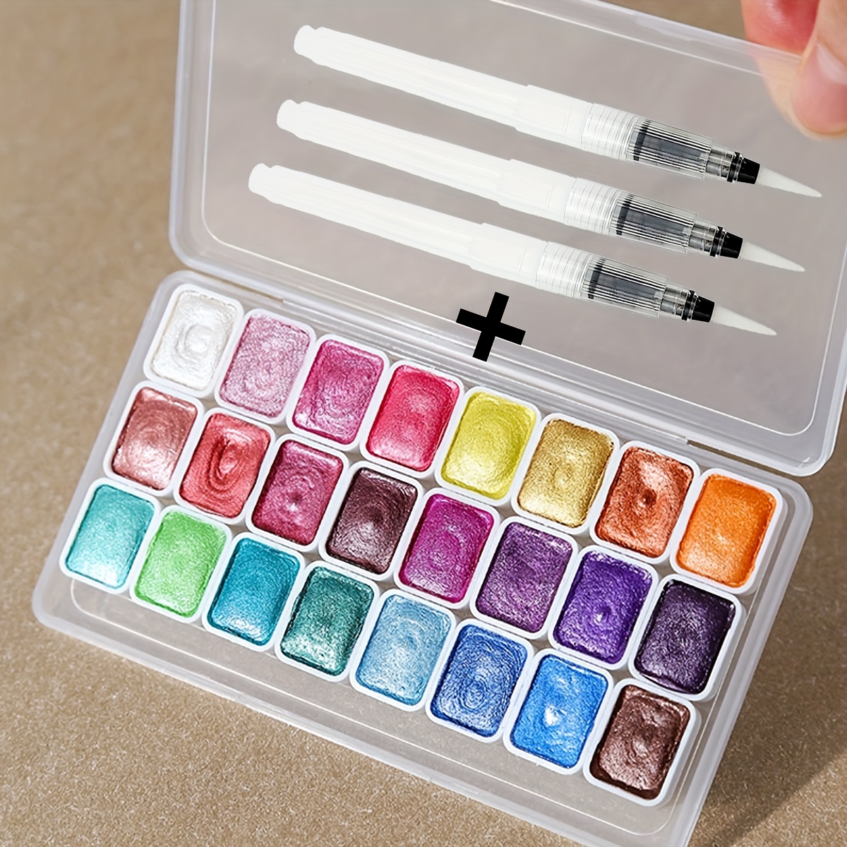 24 Colori Purissimi Pigmenti ad Acquerello Dorati Fatti a Mano +…