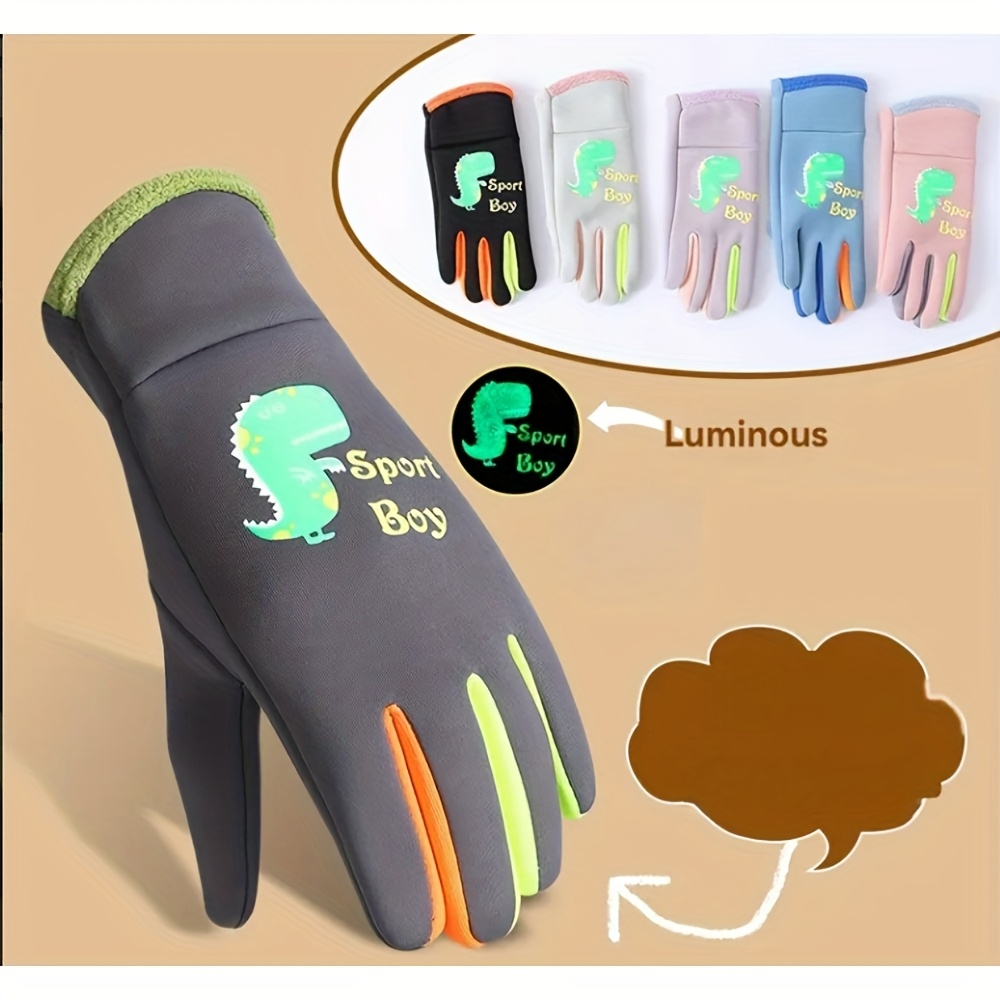 Un paio di guanti da sci per bambini, guanti sportivi invernali…