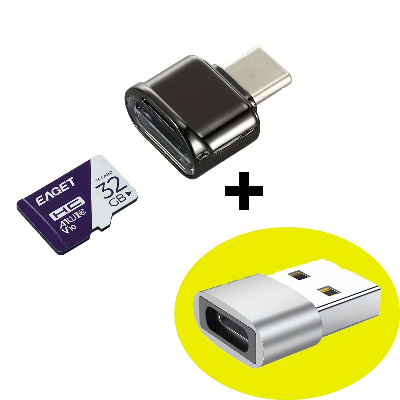 2 confezioni Lettore di schede TF, Adattatore USB C a USB…