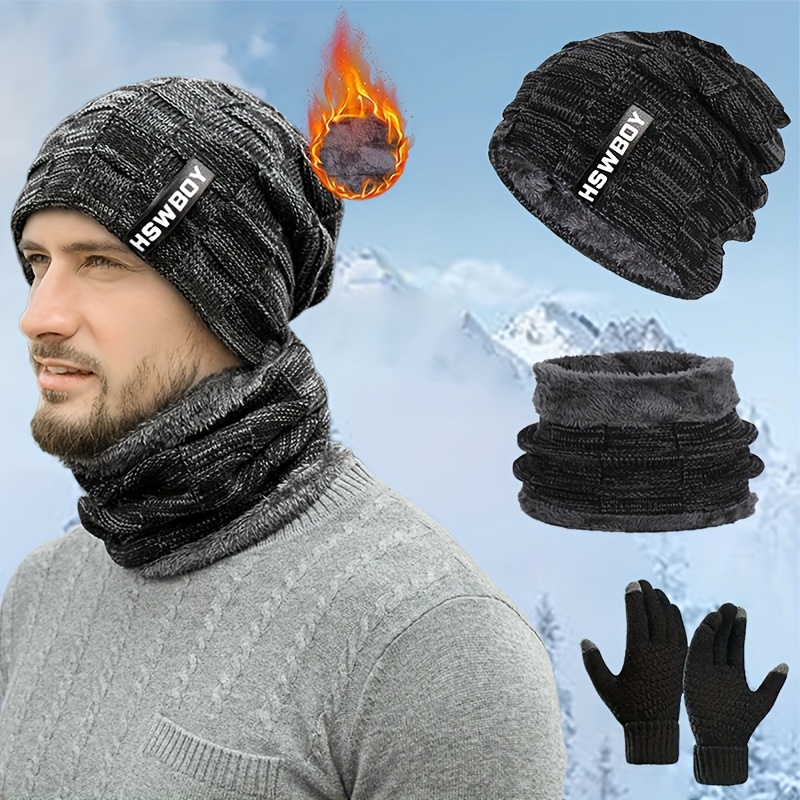 Set 3 pezzi Autunno Inverno, Cappello caldo ispessito…