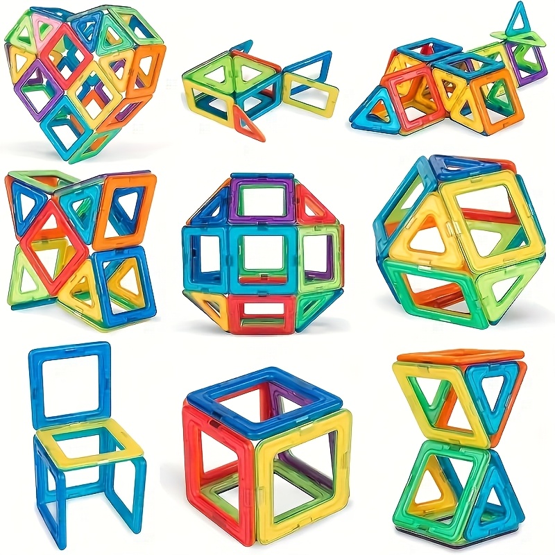 60 pezzi di blocchi magnetici da costruzione, set di giocattoli…