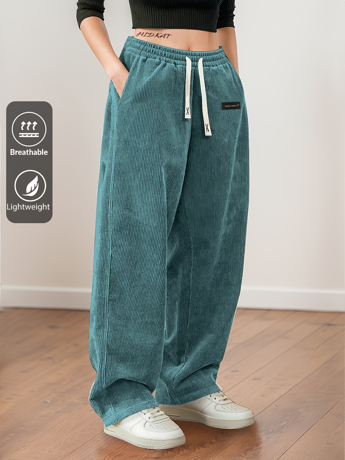Pantaloni da donna in velluto a coste, primaverili e autunnali…