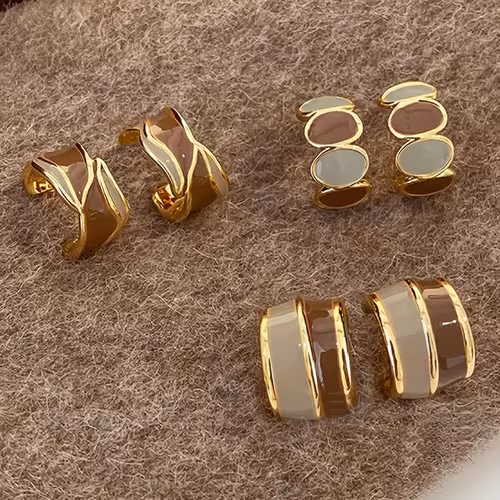 3 Paia di Orecchini da Donna di Alta Gamma, Semplici, Alla Moda…