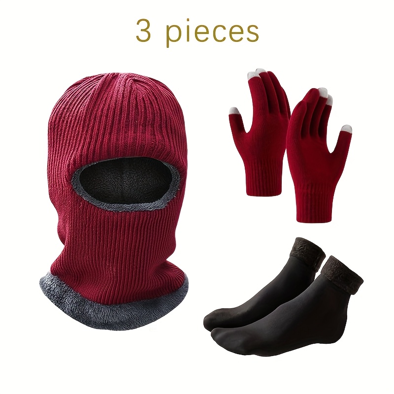 Set da 3 pezzi autunno e inverno con cappello pullover, guanti e…
