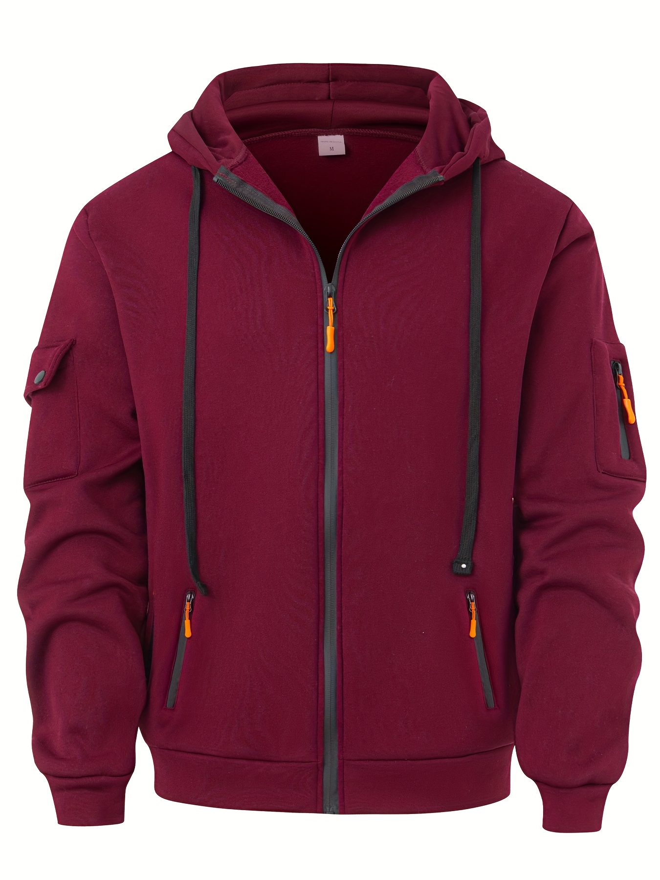 Felpa con cappuccio e zip alla moda, selezione multicolore…