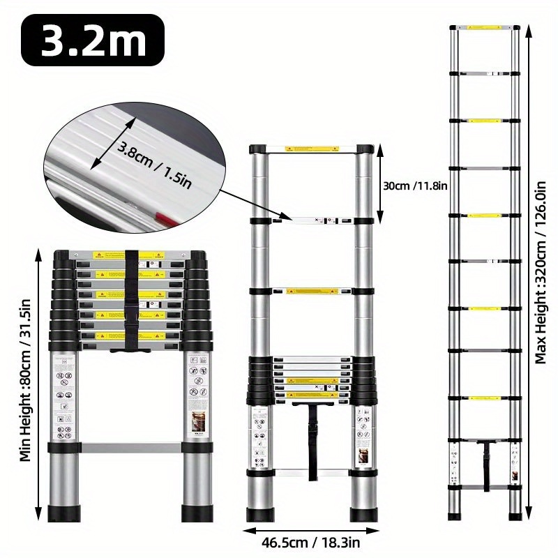 Scala Telescopica in Acciaio Inox da 2.6 a 6.3 Metri - Design…