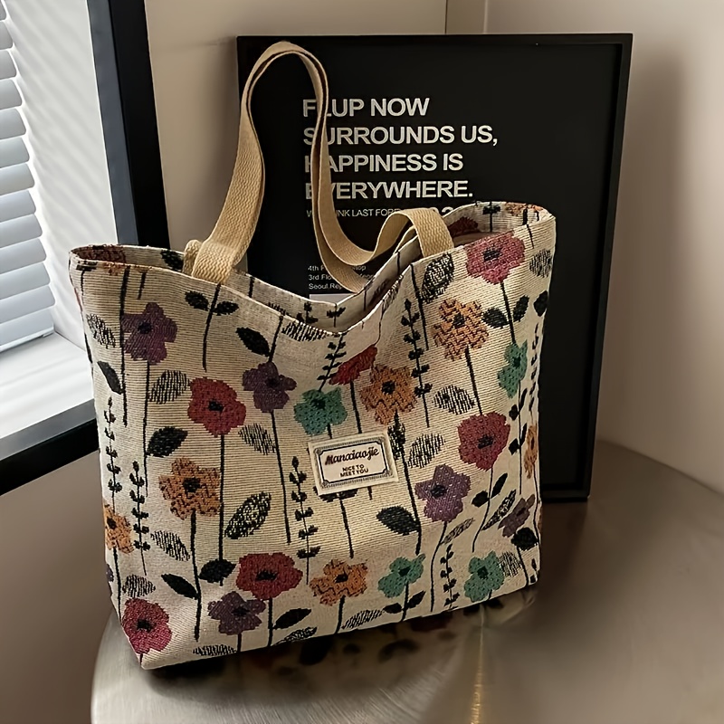 1 Stile con Stampa Floreale Minuta, Nuova Borsa Tote da…