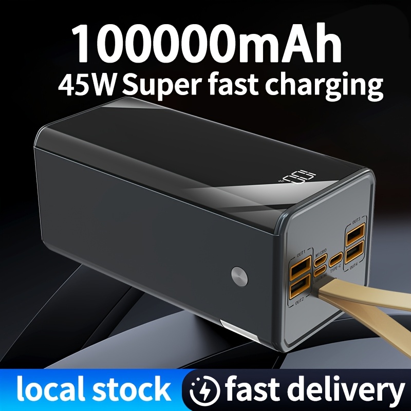 Power Bank ad Alta Capacità 100000Mah, Batteria di Emergenza per…