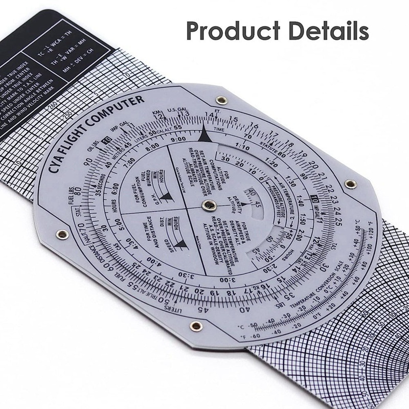 E6B Calcolatore di Volo Plotter Circolare a Slitta per…