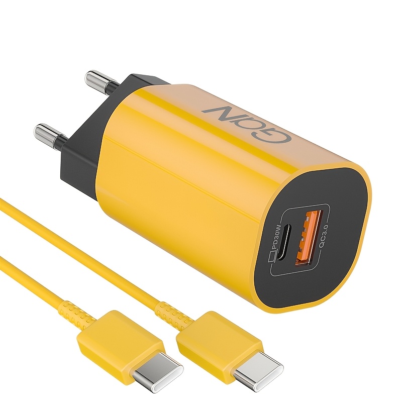 Caricatore doppia porta 30W USB A + USB C PD QC3.0 | Set cavo di…