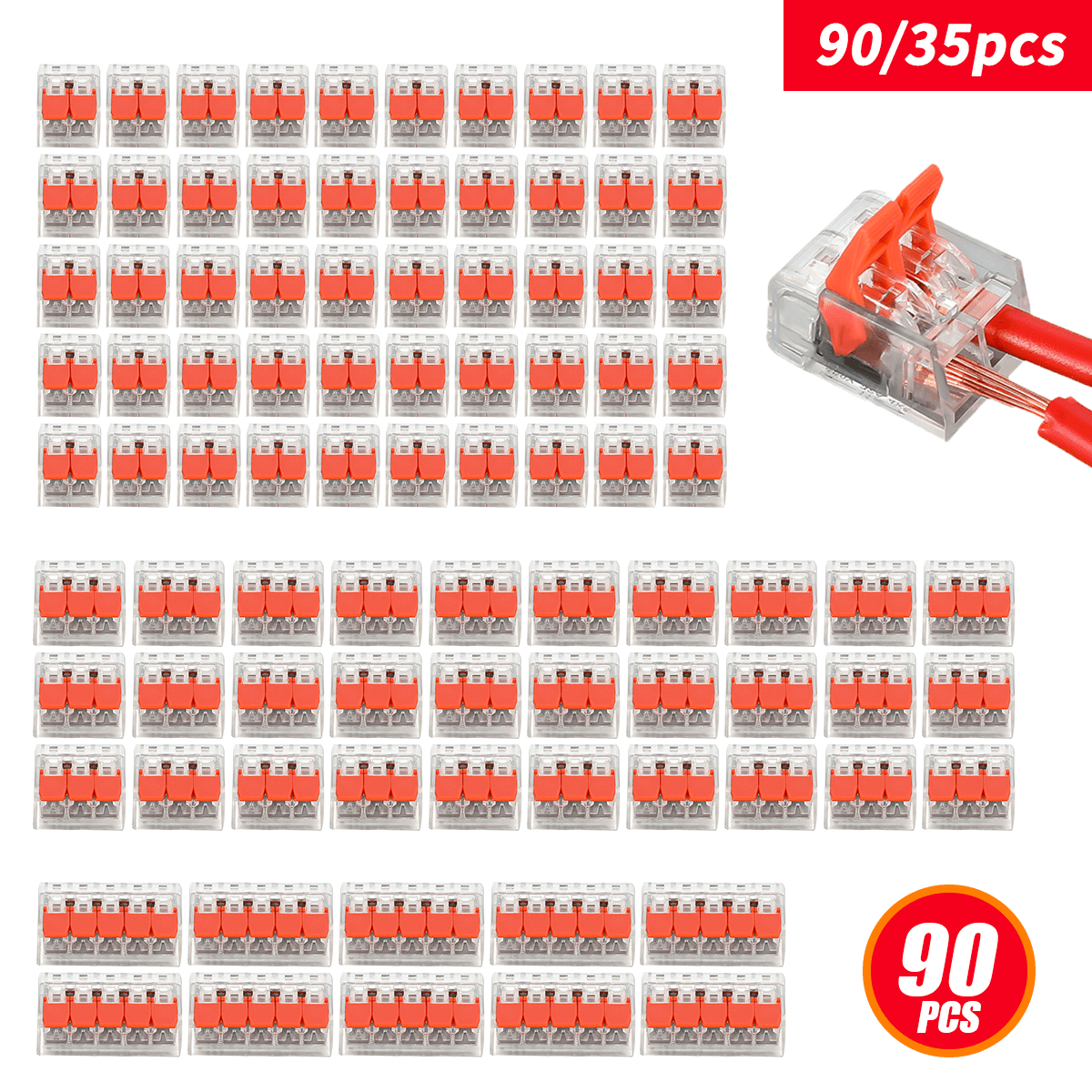 Connettori rapidi a leva per fili 90 pz/35 pz, connettori per…