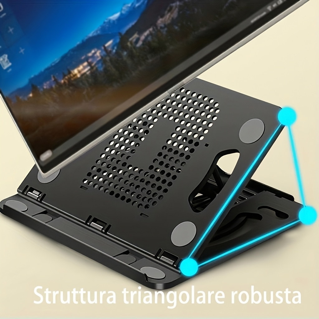 Supporto per laptop/tablet in ABS con base girevole a 360°…