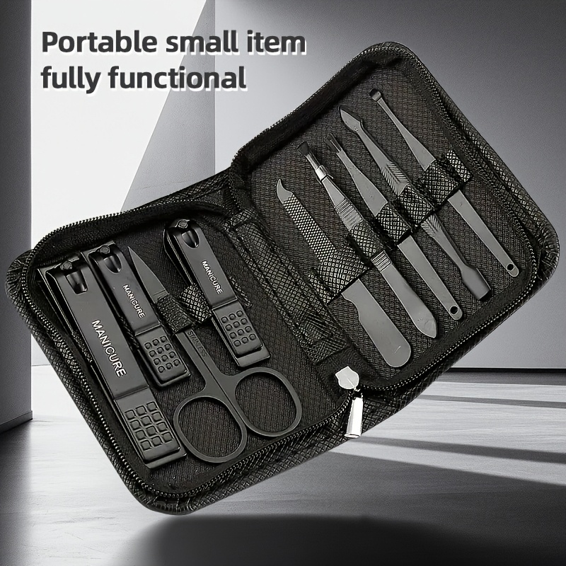 9 Pezzi Kit Professionale per Cura delle Unghie con Custodia da…
