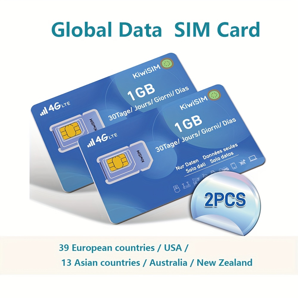 2 SIM Dati | Copertura Europa & USA | 2GB Dati Prova | SIM Dati…