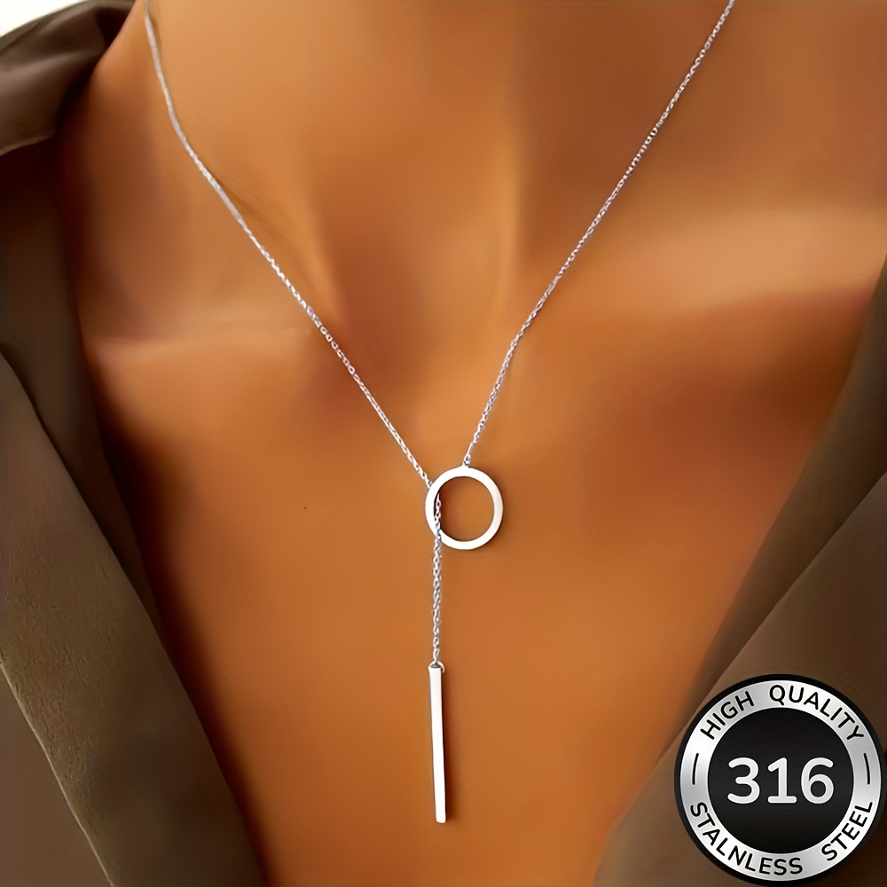 Collana a Barra a Y | Pendente Minimalista Dorato/Argentato |…