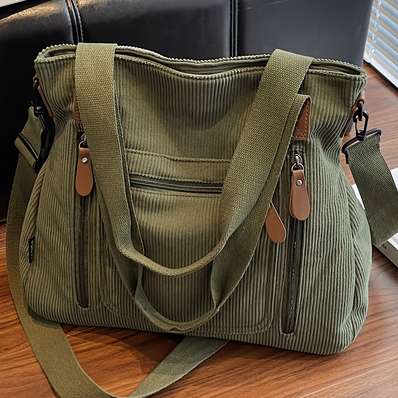 Borsa a corpo retrò e pratica da donna - Tessuto in velluto a…