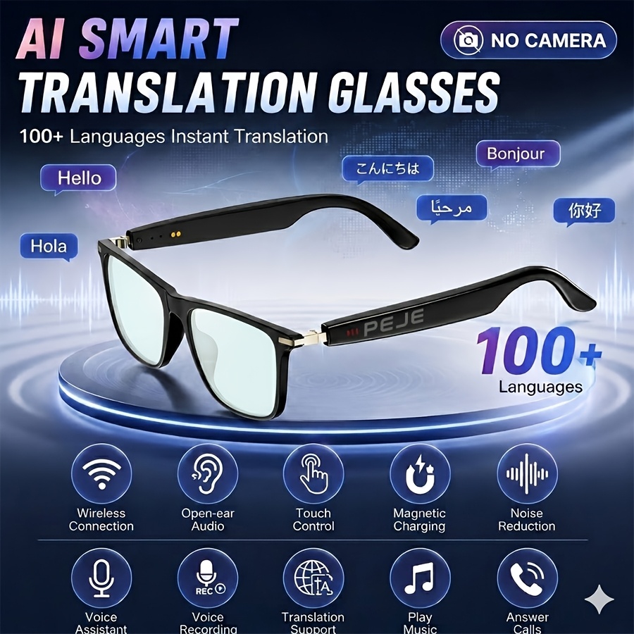 Occhiali fotocromici intelligenti AI, supportano l'assistente…