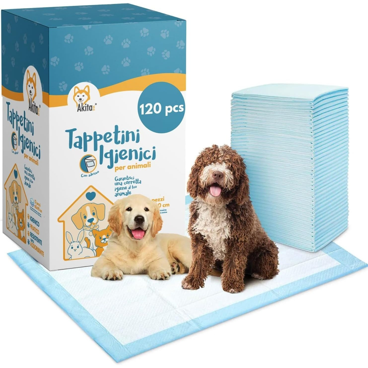 Akitaink - 120 Traverse per Animali Super Assorbenti…