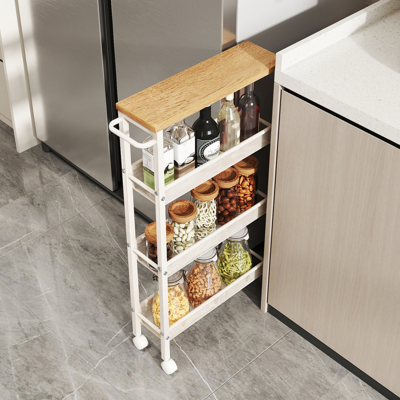 Carrello multiuso con rotelle, design sottile, si inserisce…