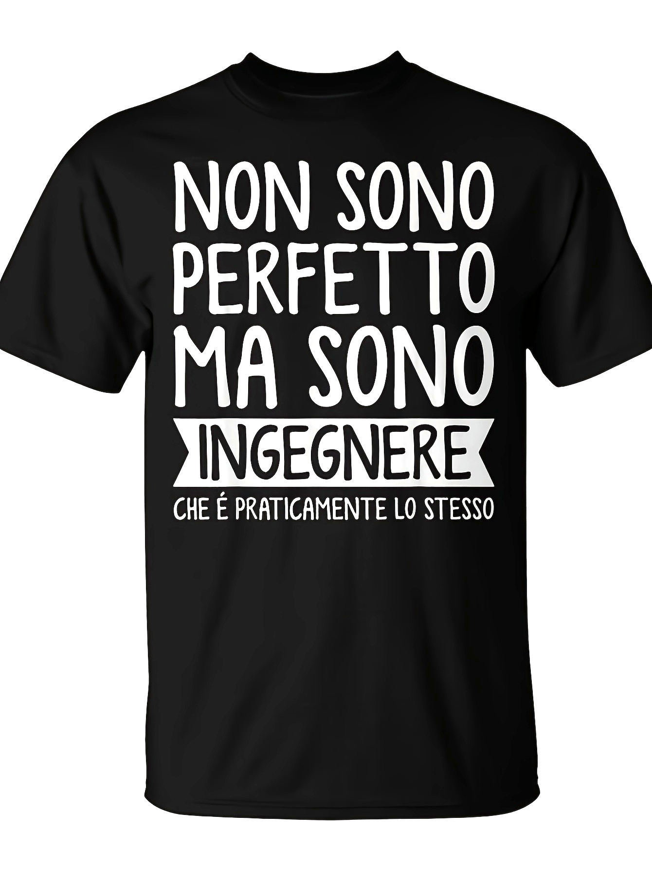 Maglietta Uomo Divertente con Slogan Ingegnere Italiano - "Non…