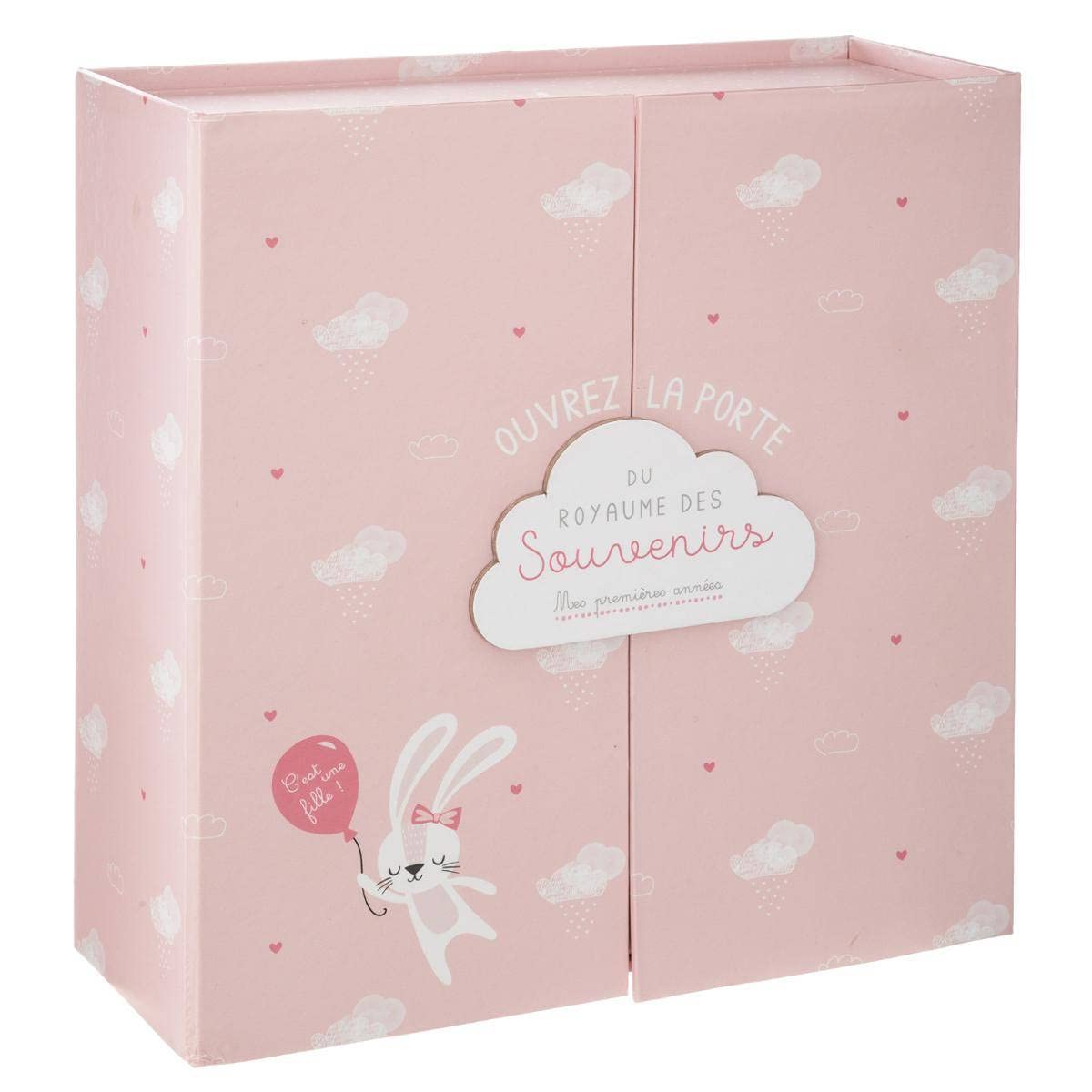 Scatola Regalo Nascita Regno dei Ricordi 22X22 Cm - Grigio