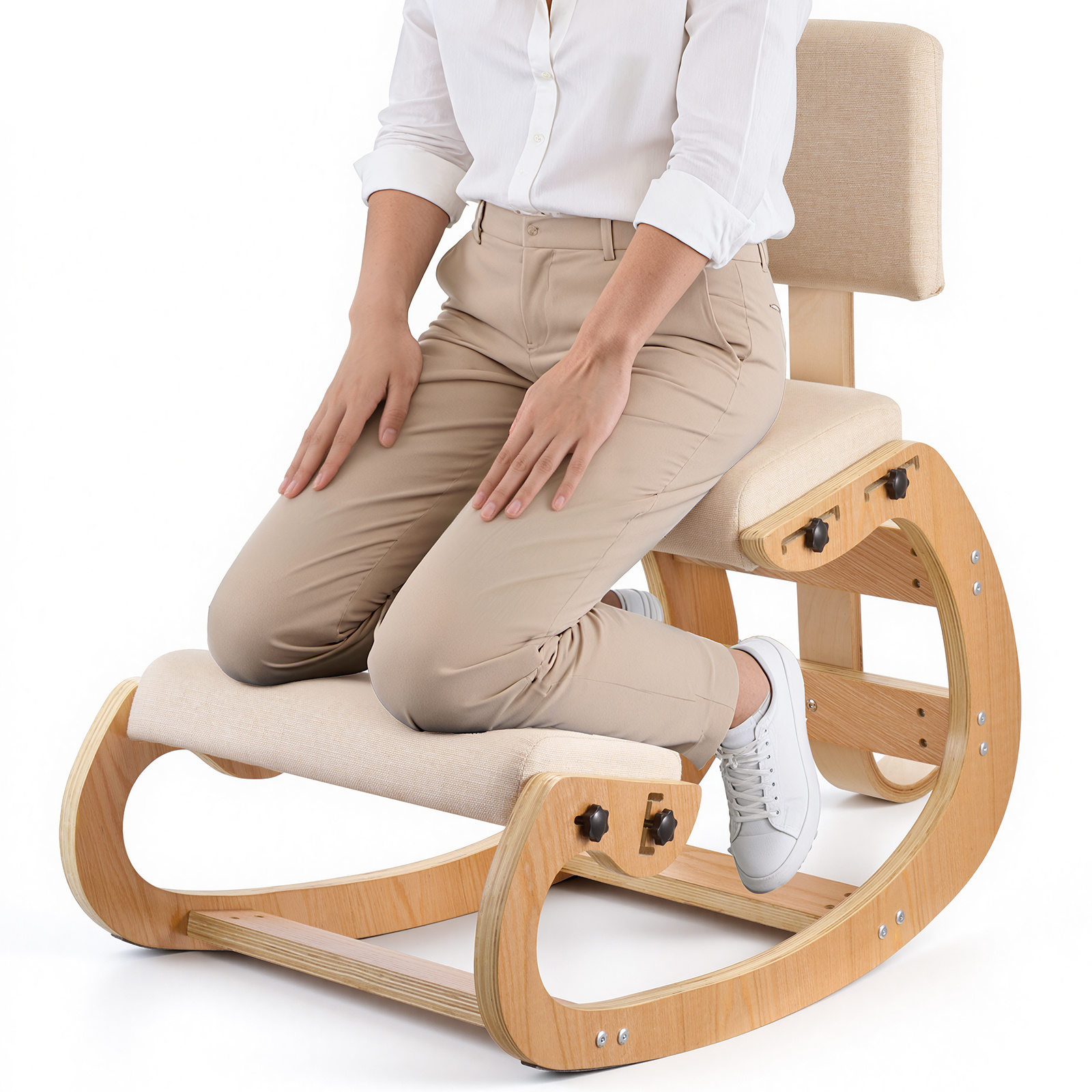 VEVOR Sedia ergonomica da ginocchio, sedia posturale in legno…