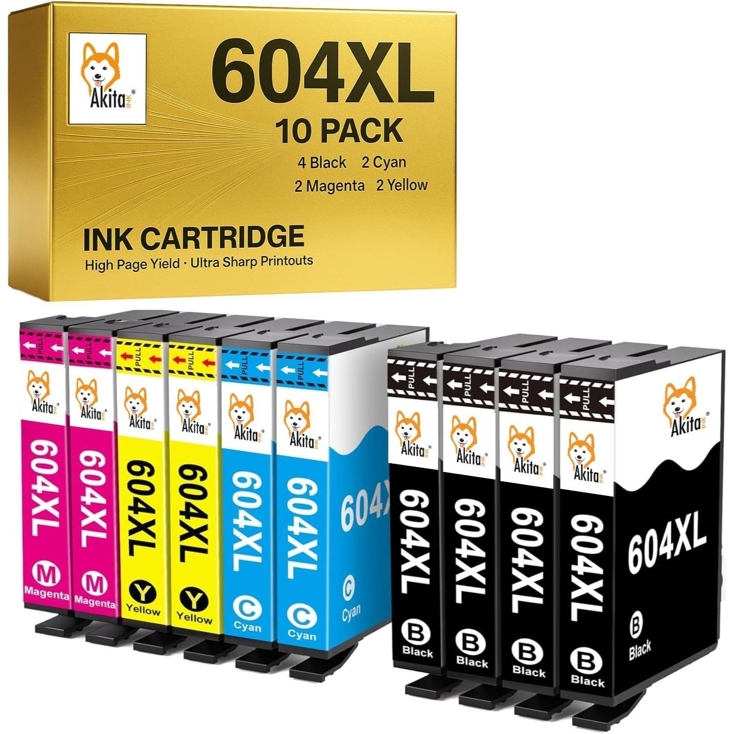 AKITAInk - 604XL Cartucce di Inchiostro Compatibili per Epson…
