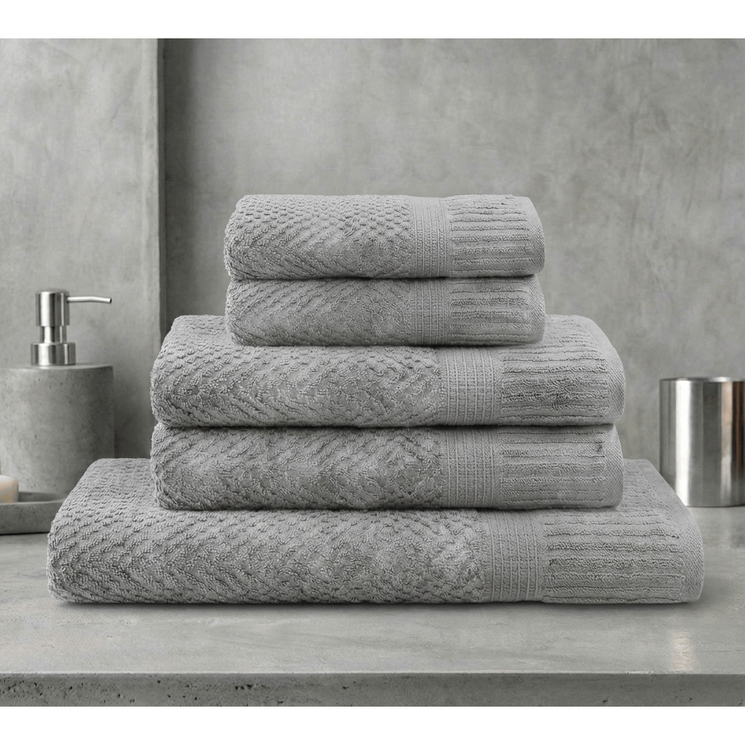Set 5 Asciugamani Spugna Cotone 500 GSM Assortiti. Kit Bagno…