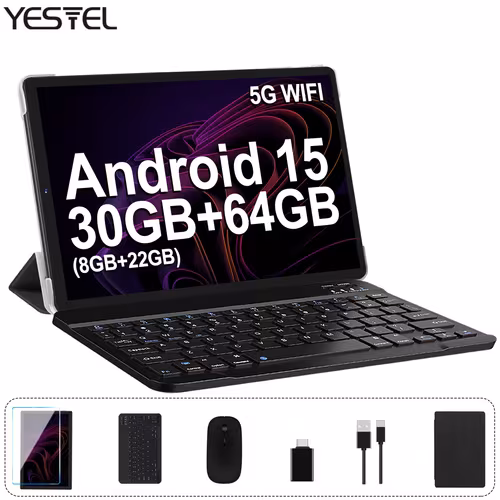 YESTEL T10 2026 Nuovo Tablet Android 15 da 10,1 pollici con 30GB…