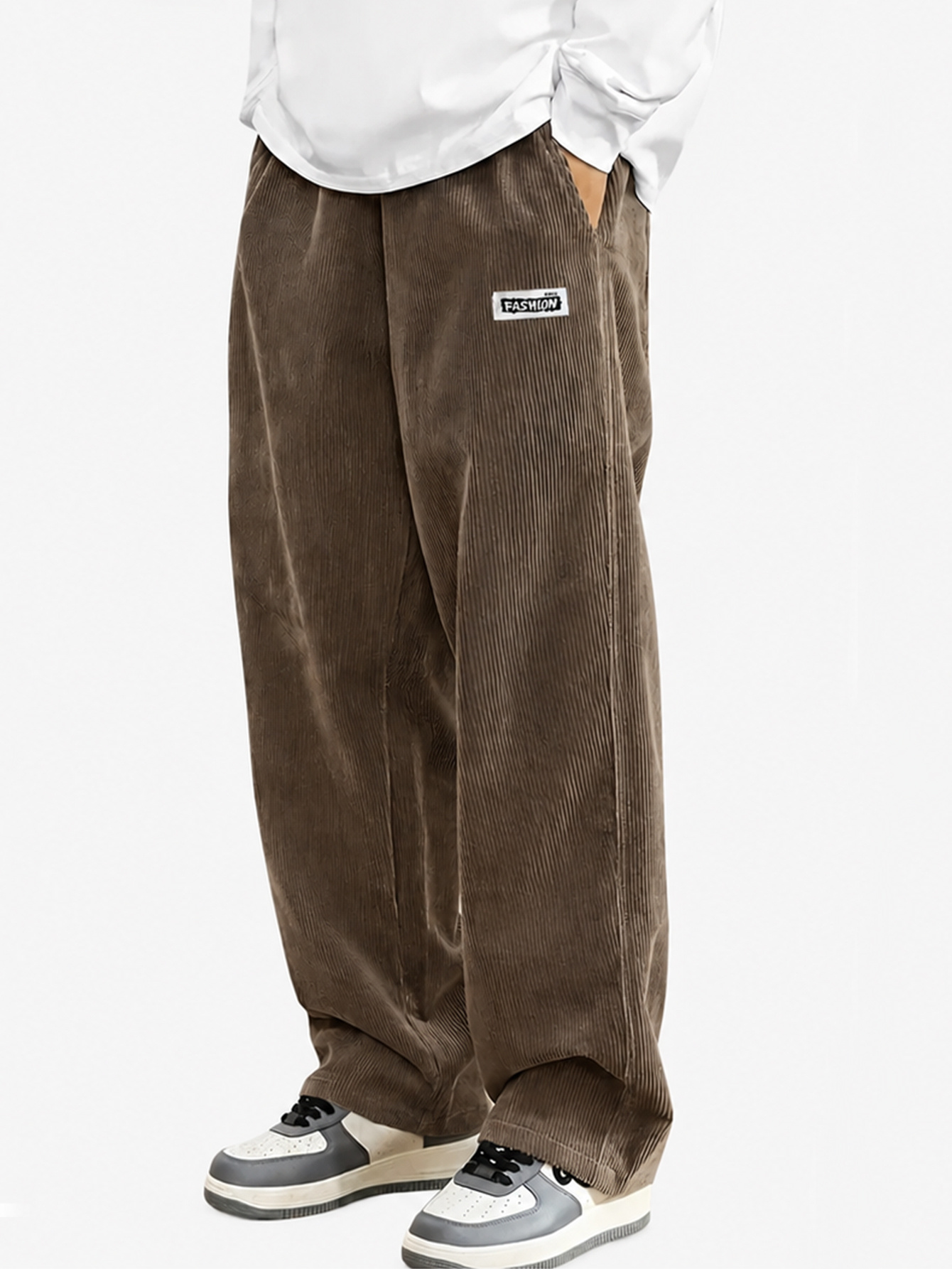 Pantaloni a gamba dritta in velluto a coste da bambino…