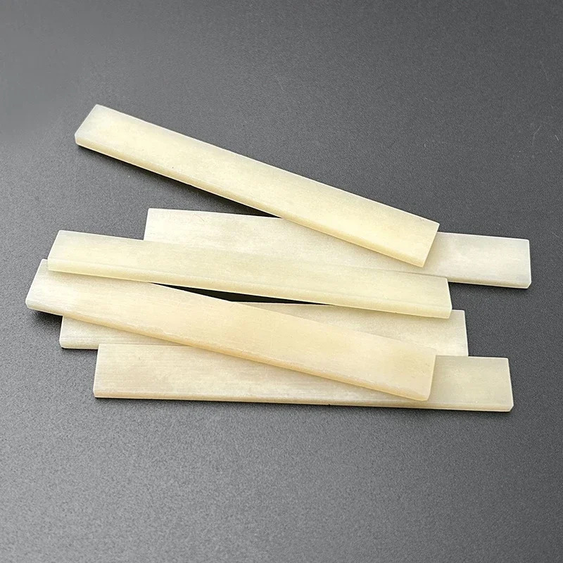 6 pezzi di capotasti per chitarra in osso non sbiancato, blank…